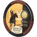 Plasticolor 006781R01 Yellowstone Logo Suede Leather Brown and Black Steering Wheel Cover