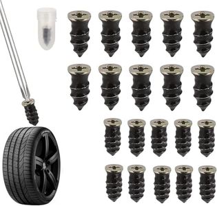 Set 10 viti con mastice gomma Kit Riparazione Pneumatici Auto Sottovuoto, Kit Gomme Riparazione per Moto Camion Bici scooter ciclomotori