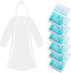 ODSPTER 6 Pack Disposable Rain Ponchos - One Size Rain Poncho Waterproof Emergency Raincoats Rain Poncho Adult Rain Coats With Hood and Sleeves Ideal for Festivals, Camping, Fishing, Theme Parks