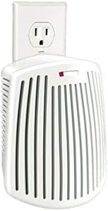 Hamilton Beach TrueAir Plug-Mount Air Freshener Odor Eliminator for Common Household-Tobacco, Pet, Bathroom & Trash, On/Off Fan, with Carbon Filter, White