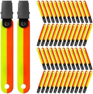 Little World 48 Pack High Visibility Trail Markers with Clips Tree Tacks Trail Marking Hunting Reflector 4In Trail Markers for Tree Stand Hiking Hunting Outdoor Camping