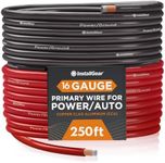 InstallGear 16 Gauge AWG Speaker Wire True Spec and Soft Touch Cable Wire (250ft Red/Black) | for Car Speakers, Stereos, Home Theater Speakers, Surround Sound, Radio | 16 Gauge Wire/Speaker Cable