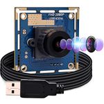 G 100fps Usb Camera Module 1080p Webcam,2MP FHD CMOS OV2710 Web Cam Module High Speed Webcamera,High fps 30fps 60fps 2.1mm Lens Embedded Camera Board Module Support IR CUT for Windows,Mac,Raspberry Pi