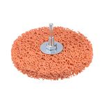 HARFINGTON Strip Wheel Stripping Wheels 4.5" x 1/2" with 1/4" Shaft for Angle Grinder Clean and Remove Paint Coating Rust, Orange