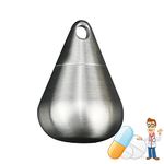 Stainless Steel Waterproof Pill Holder, Secret Pill Container Keychain, Mini Pill Case Screw Top Outdoor Pill Box, Portable Travel Camping Pill Bottle, Pocket Pill Carrier for Men and Women