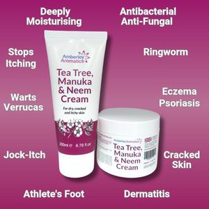Tea Tree Manuka Neem Cream 350ml – Antibacterial, Antifungal Skin Relief