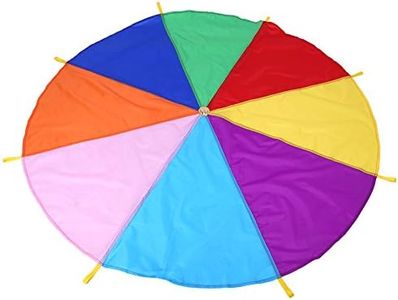 Rainbow Parachute Kids Toy Multicolored Play Tent with 8 Handles Schoolkids Children Outdoor Teamwork Exercise Game 2 Meters