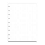 Classic Size Discbound Paper - Pure Dot Grid Sheets - Premium 120gsm Heavyweight Notebook & Planner Refills - 9 Discs, 7 x 9.25 in - Punched for Happy Planner (50 Sheets)