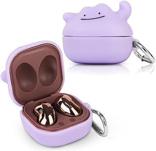 (1 Pack) BGAANM Cartoon Silicone Case Cover with Keychain Designed for Samsung Galaxy Buds2 Pro (2022) /Galaxy Buds 2 (2021) /Galaxy Buds Pro (2021) /Galaxy Buds Live (2020)