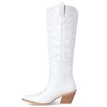 VOMIRA White Cowboy Boots for Women