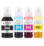 T502 502 Ink/Compatible for Epson 502 Ink/for Epson Ecotank Printer Ink Refill/with Epson ET 2850 / with Epson Ecotank ET-2800 / ET-2750 ET2760 ET-3750 ET-4750 ET-3760 ET-4850 4-Pack