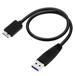 ikis - High speed External Hard Drives disk hdd USB 3.0 cable A to Micro B data transfer cable Converter Cable for compatible with WD/Bufallo/Seagate/Toshiba/Samsung/Hitachi/Transcend/Sony/HP/Sony