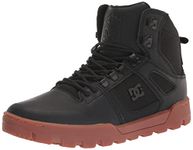 DC Men's Pure High-top Water Resistant Boot Skate Shoe Snow, Black/Gum, 6.5 UK