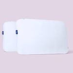 Casper Sleep Low Profile Foam Pillow for Sleeping, Two Pack, King, White
