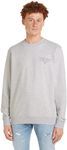 Tommy Jeans Men's Tjm Reg Essential Graphic Crew Sweatshirts, Silver Grey, S