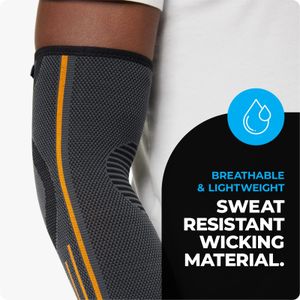 VITTO Elbow Support Sleeve, Grey, Large – Compression Brace