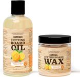 Clark’S Food Grade Mineral Oil (355 mL) & Cutting Board Wax (177 mL) Set – Cutting Board Oil and Wax Bundle – Butcher Block Oils & Wood Conditioner – with Orange & Lemon Extract