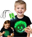 tismilek Glow in The Dark T-Shirt for Kids, Boys & Girls Birthday Shirts Gift, Interactive Glow Art Drawing Board with Light, Neon Shirts for boy Girl