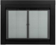 Pleasant Hearth AT-1001 Ascot Fireplace Glass Door, Black, Medium