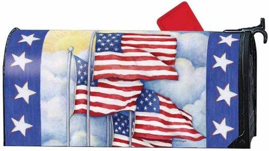 MailWraps Studio M High Flying Flags Decorative, The Original Magnetic Mailbox Cover, Made in USA, Superior Weather Durability, Standard Size fits 6.5W x 19L Inch Mailbox