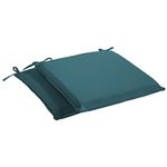 Sorra Home Sunbrella Indoor/Outdoor Cushion Corded Chair Pad Set, 19 in W x 19 in D, Spectrum Peacock 2 Count