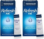 Refresh P.M. Lubricant Eye Ointment, Nighttime Relief, Preservative-Free, 0.12 Oz Sterile, Packaging May Vary (Pack of 2)