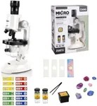 Little World Microscope for Kids, 100x 400x and 1200x Science Kits for Kids Age 5-7 Age 8-12, Microscope Beginner Kit with LED, Learning Resources Toys, Science Experiment STEM Kits, White