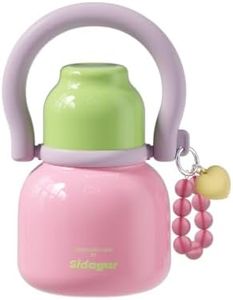 Sidagar 22 oz Leakproof Insulated Water Bottle with Straw & Handle Pink Leak-proof Water Bottle| Insulated Stainless Steel | Dual Drinking Options with Straw & Spout | BPA-Free | Easy-Grip Handle