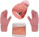 Alviller Women Knitted Hat Scarf Gl