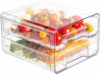 MosQuick® 1 box 2 Drawer Stackable fridge drawers vegetable storage box for fridge Fridge Storage Boxes fridge containers for storage box for refrigerator kitchen organizer fridge organiser 4.5Ltrs