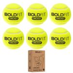 Boldfit Tennis Ball for Cricket Soft Tennis Balls Tennis Ball for Tennis Court Lightweight Tennis Ball Tournament Tennis Cricket Ball Sturdy Cricket Tennis Ball Turf Cricket Ball Tennis