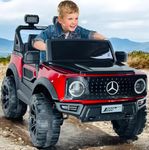 Toyify Battery Operated Jeep for Kids, Ride on Toy Car with Music, RGB Light on Windshield, Bonnet | Baby Big Battery Car | Electric Jeep Car for Kids to Drive 1, 2, 3, 4, 5, 6, 7 Yrs Boys, Girls Red