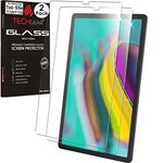 TECHGEAR [2 Pack] GLASS Edition Screen Protector Compatible with Samsung Galaxy Tab S5e 10.5" (SM-T720 / SM-T725), Tempered Glass Screen Protector [9H] [HD Clarity] [Scratch-Resistant] [No-Bubble]