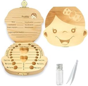 Sonfedo Scatola per denti di latte, regalo di memoria in legno per bambini e ragazze (ragazze)
