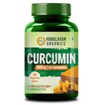 Himalayan Organics Curcumin With Biopiperine 1500mg Tablets With 95% Curcuminoids Supplements For Better Absorption | Good For Skin & Joint pains | Immunity Booster for Men And Women - 90 Veg Tablets