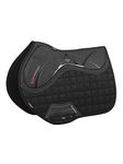 LeMieux Show Jumping X-Grip Silicone EuroJump Square Saddle Pad - Saddle Pads for Horses - Equestrian Riding Equipment and Accessories - (Black - Large)