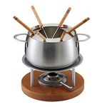 Kuhn Rikon Meat Fondue Set Zermatt, Stainless Steel, Silver/Brown, 16 x 16 x 20 cm