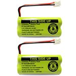 OXWINOU 2.4V Rechargeable Battery Compatible with AT&T Vtech Phones BT18433 BT184342 BT28433 BT284342 BT-8300 BATT-6010 BT1011 BT1018 BT1022 BT1031 89-1326-00-00 CPH-515D CS6120 CS6209(2-Pack)