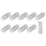 sourcing map Compression Springs (0.8x8mm OD,20mm Free Length) 10Pcs, 304 Stainless Steel 11.8N Extension Spring - for Shop Home Repairs, DIY Projects, Silver Tone