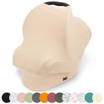 Simka Rose Breathable Nursing Cover Up and Car Seat Cover for Babies - Breastfeeding Cover for Baby Boy & Girl - Adjustable Stretchy Infant Carseat Canopy Carrier Cover for Summer - Must Have Registry