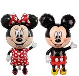 LALIFE 45 Inch Giant Jumbo Size Mickey Mouse Character Foil Balloon Minnie Mouse Balloons for Kids Birthday Party Decoration