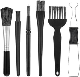 Oxfraki 6 PCS Mini Keyboard Cleaning Brush Kit with Keycap Puller, Anti-Static Nylon Brushes with PP Handle for Mechanical Keyboard, Computer, Motherboard, Camera, Small Electronics Cleaning