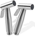 2 Pcs Bidet Sprayer Head for Toilet, Handheld Jet Spray Stainless Steel Adjustable Water Pressure Toilet Shower Spray for Cloth Diaper, Only Sprayer Head for Bathroom Cleaning, Silver