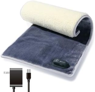12V Heating Pad for Back Pain Relief, Large 24" x 12" Electric Heating Pad for Neck, Shoulders, Waist & Legs, Fast Heating, Up to 131°F, 3 Heat Settings, Auto Shut Off, Adapter Included, Washable