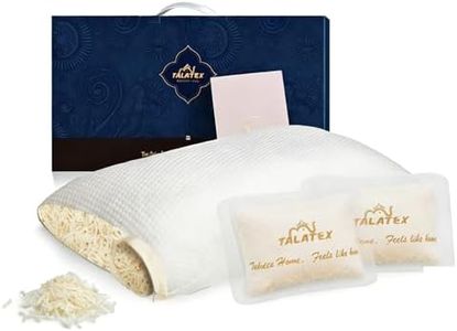 Talatex Adjustable Shredded Latex Pillow-Customisable Loft for Side, Back & Stomach Sleepers | Adjustable Filling to Neck Support & Spinal Alignment | Orthopaedic Cervical Pillow with Washable Cover