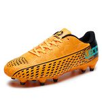 LEOCI Soccer Cleats for Men's and Women's Outdoor Unisex Football Shoes Firm Rugby Boots