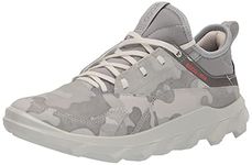 ECCO Womens MX Fluidform Comfort Reflective Leather Sock Trainers, White/Silver Grey, 11-11.5