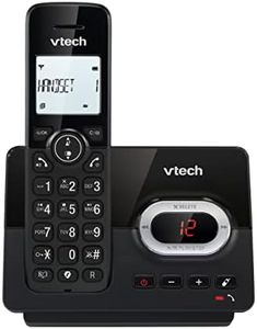 VTech CS2050 Telefono Cordless con Segreteria Telefonica, Modalità ECO+ DECT Telefono fisso Blocco Delle Chiamate Vivavoce Alta Qualità Tasti grandi, Nero