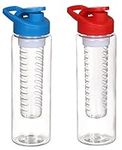 Greenco Sport Water Bottle with Fruit Infuser-Set of 2