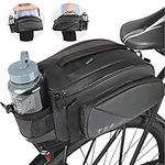 QYCHHJ Bike Pannier Bag 12L Waterproof Bicycle Rear Rack Bag Extendable Cycle Storage Pouch with Shoulder Strap Bike Rack Seat Bag Bike Saddle Bag Outdoor Bicycle Pannier Trunk Shoulder Handbag Bag